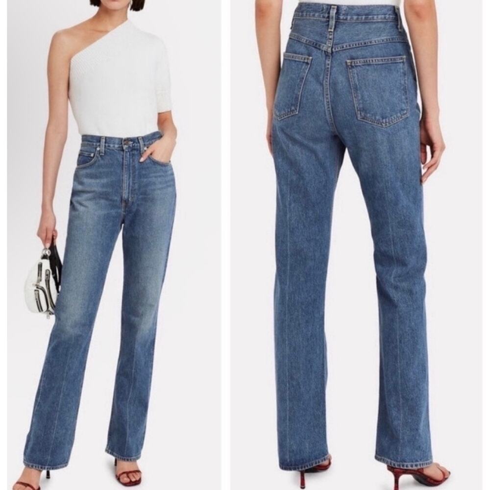 New Agolde Vintage Flare High Waist Jeans Absolute Blue NWT 32 90s Y2K